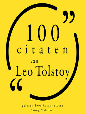 cover image of 100 citaten van Leo Tolstoy